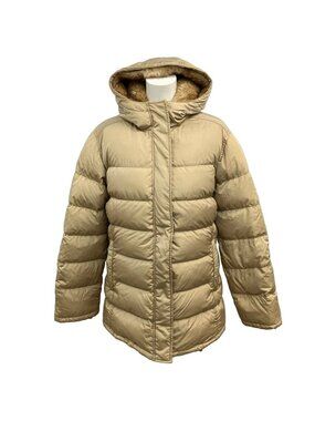 Prada Sport Down Coat S Beige Hood Removable 38